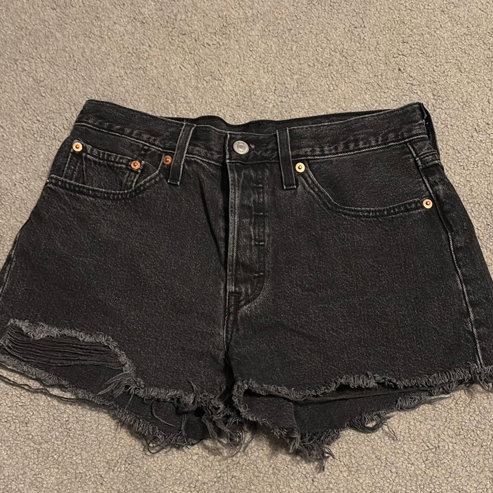 Levi’s 501 Black button fly Denim Women Shorts
